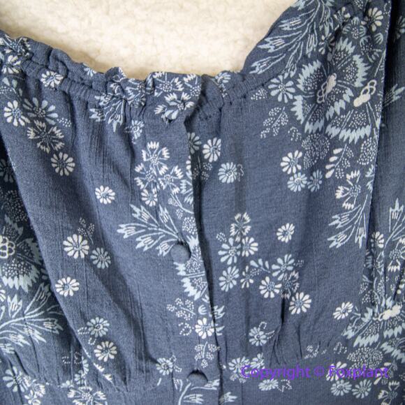 New! Madewell Tie-Back Button-Front Midi Dress in Archival Floral, size 2 - Picture 7 of 16